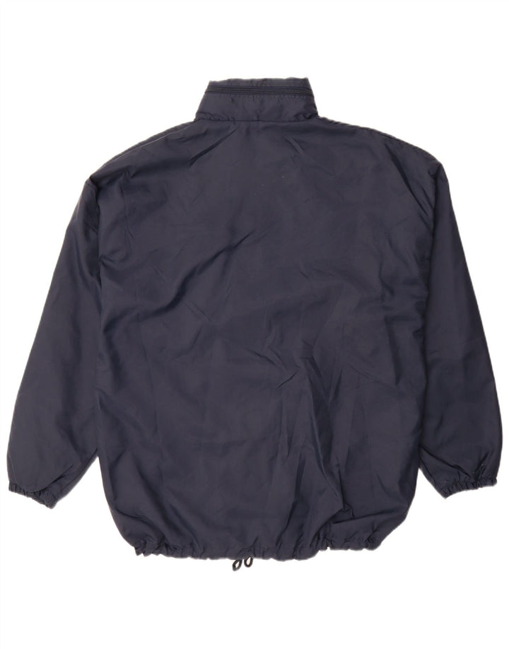 Giacca antipioggia vintage da uomo UK 40 grande in cotone blu navy