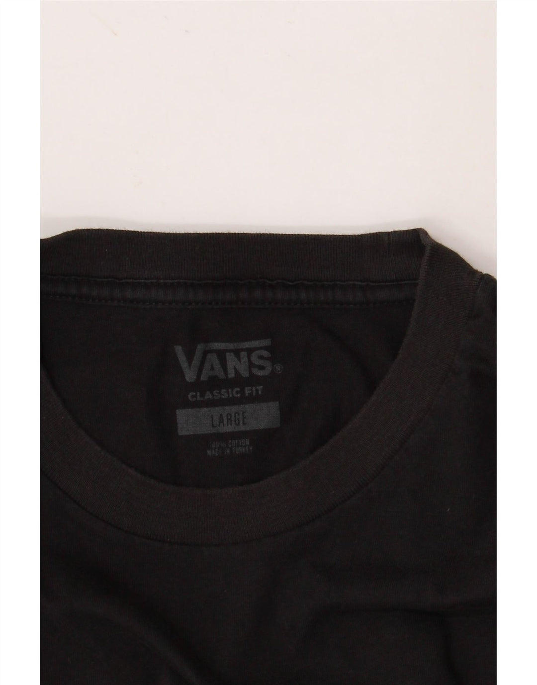 VANS Top da uomo con vestibilità classica, manica lunga, grande, cotone nero