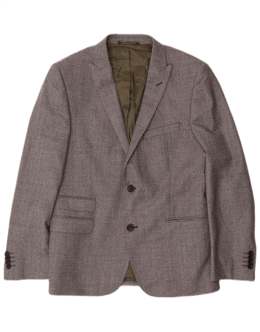 Giacca blazer da uomo a 2 bottoni French Connection UK 38 Grigio medio chiazzato