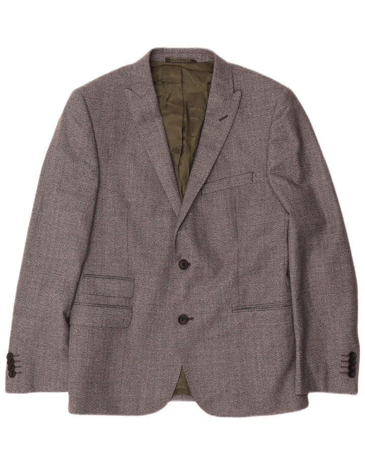Giacca blazer da uomo a 2 bottoni French Connection UK 38 Grigio medio chiazzato