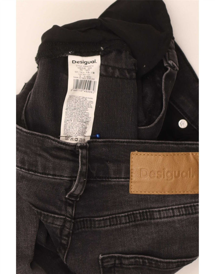 Jeans svasati slim da donna Desigual EU 36 Small W26 L33 cotone nero