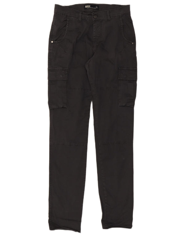 Pantaloni cargo slim da uomo Rifle W32 L33 in cotone grigio