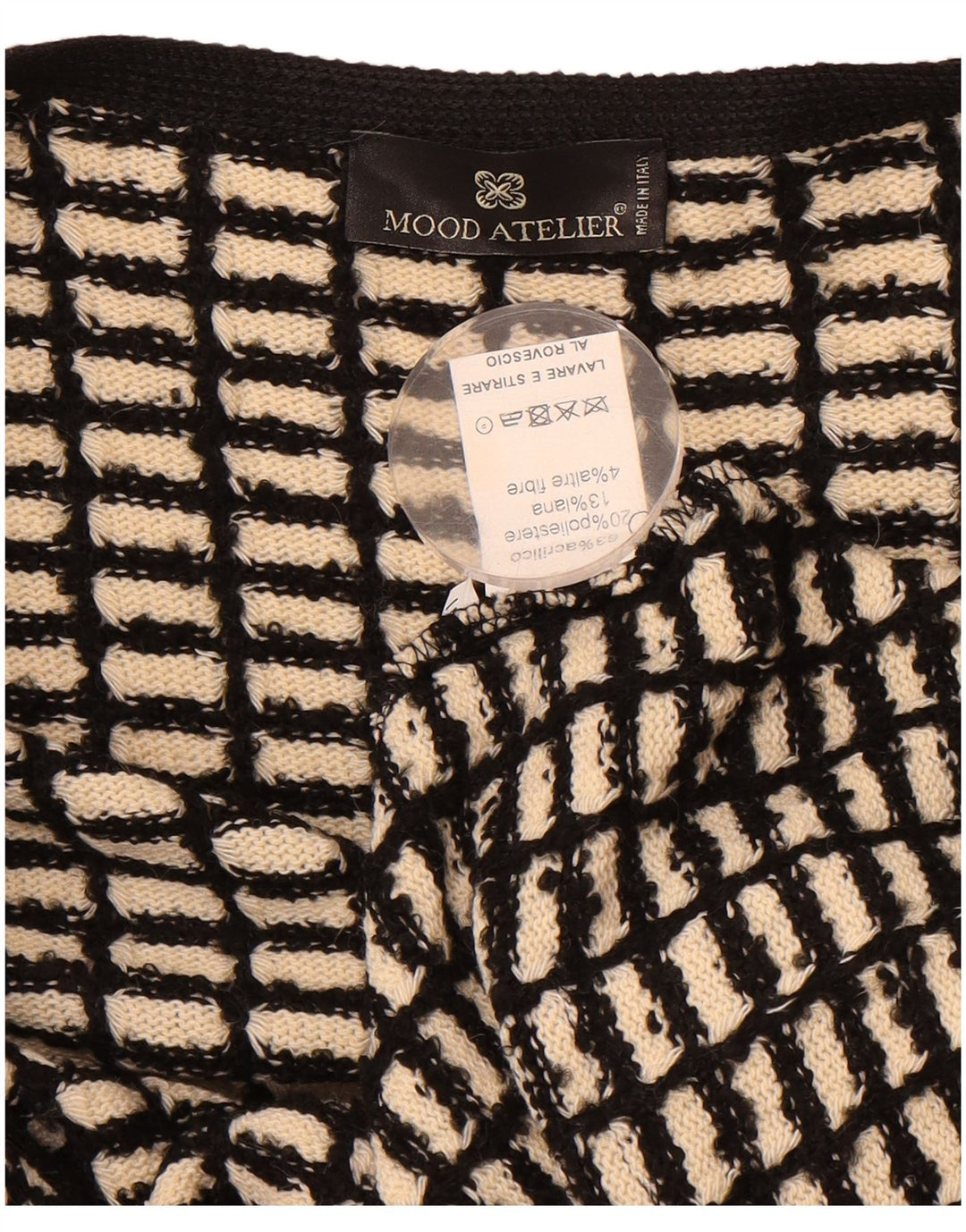 VINTAGE Womens Oversized Longline Cardigan Sweater UK 14 Large Black