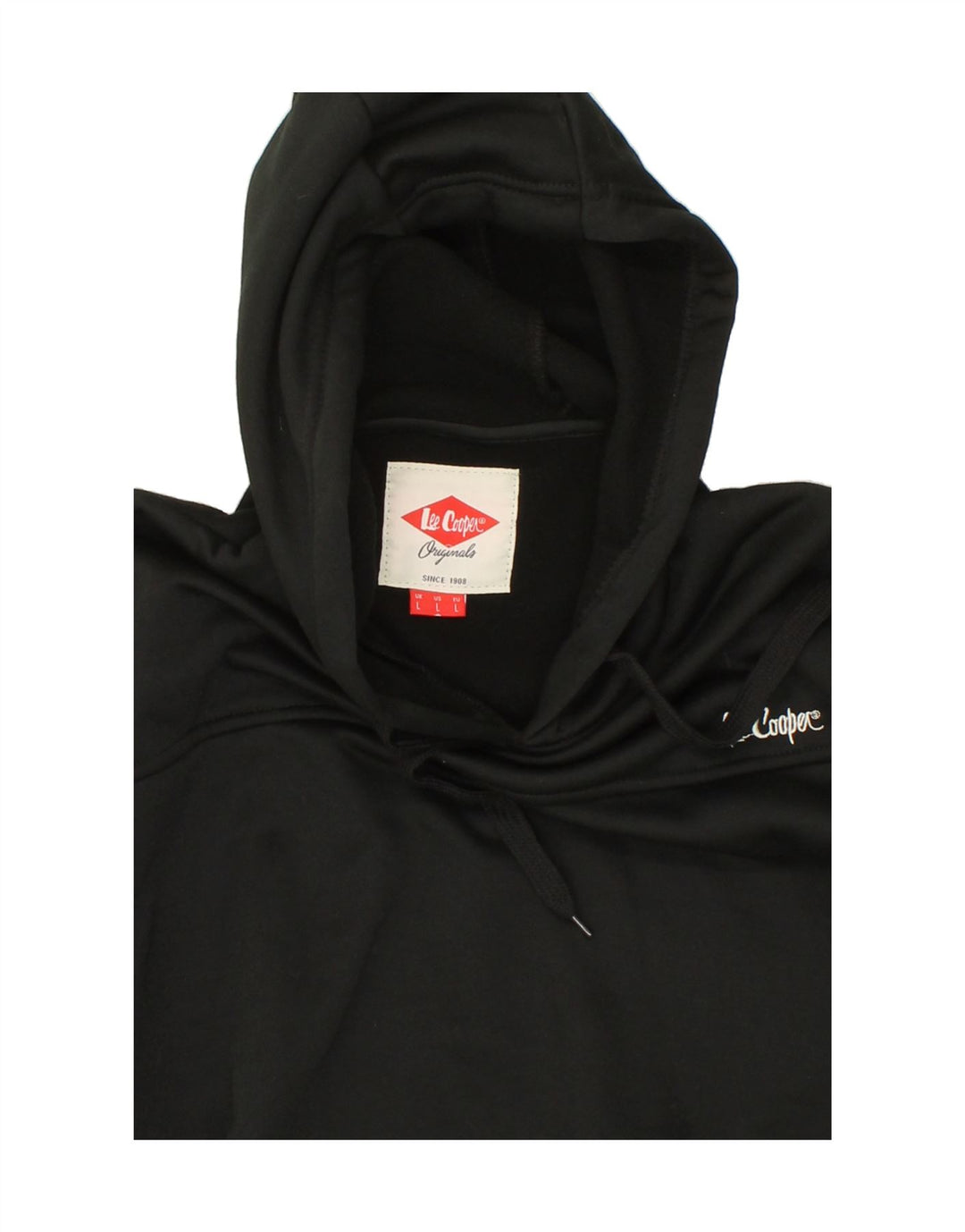 LEE Womens Hoodie Jumper UK 16 Large Black Polyester Vintage Lee and Second-Hand Lee from Messina Hembry 