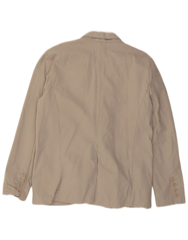 Giacca blazer da uomo a 2 bottoni French Connection UK 42 XL Cotone beige
