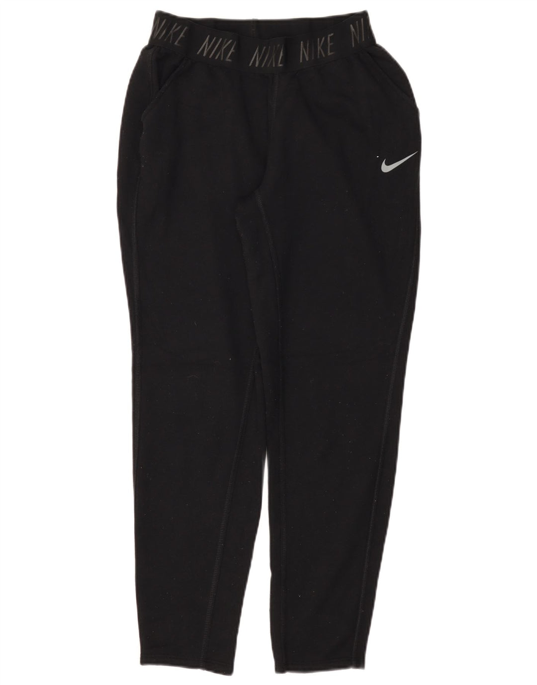 Pantaloni da tuta con grafica NIKE Dri Fit da donna UK 10 Small neri