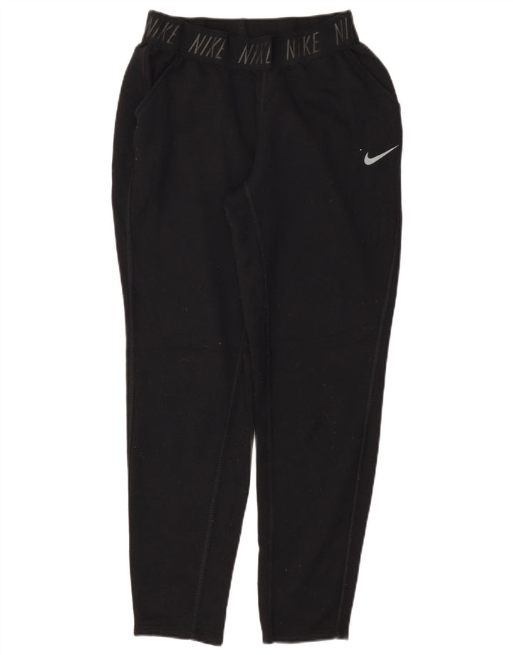 Pantaloni da tuta con grafica NIKE Dri Fit da donna UK 10 Small neri