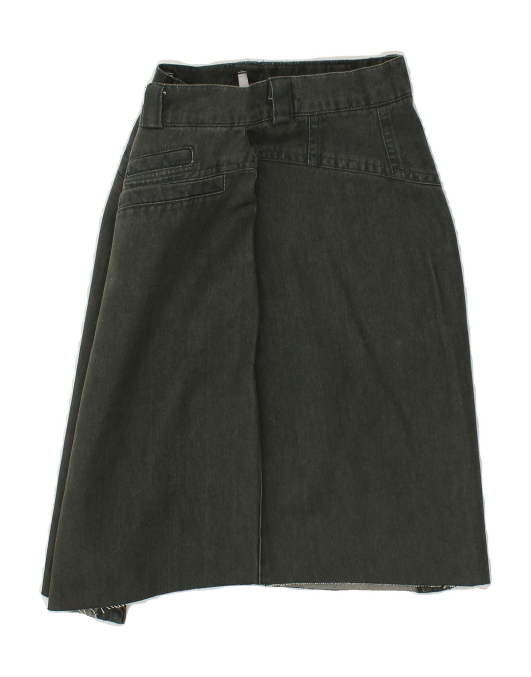VINTAGE Womens Denim Skirt EU 40 Medium W30 Green Vintage Vintage and Second-Hand Vintage from Messina Hembry 