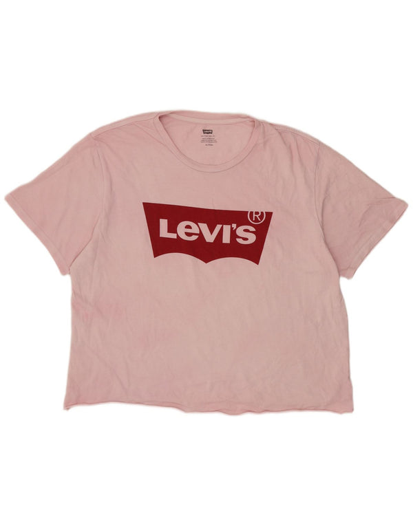 T-shirt grafica da donna Levi's Top UK 18 XL Rosa