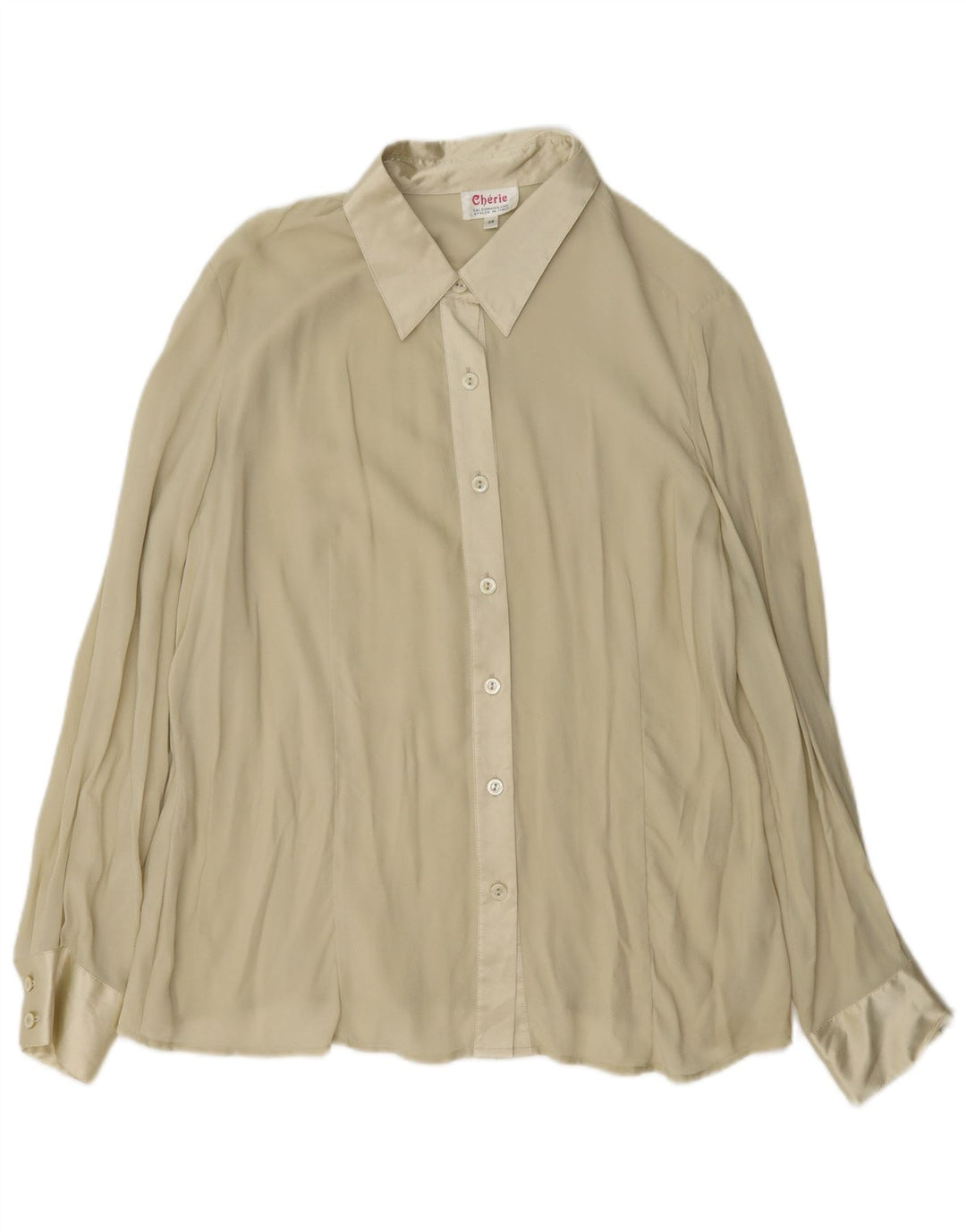 Cherie Camicia Camicetta Donna IT 48 XL Beige Seta