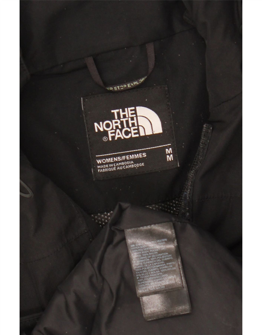 Giacca antipioggia con cappuccio da donna The North Face UK 14 poliestere nero medio