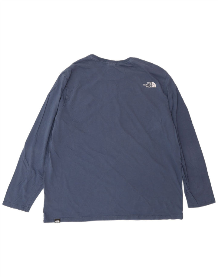The North Face Maglia da uomo a maniche lunghe XL in cotone blu navy