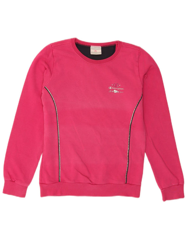 Felpa per ragazze Champion 13-14 anni XL a righe rosa
