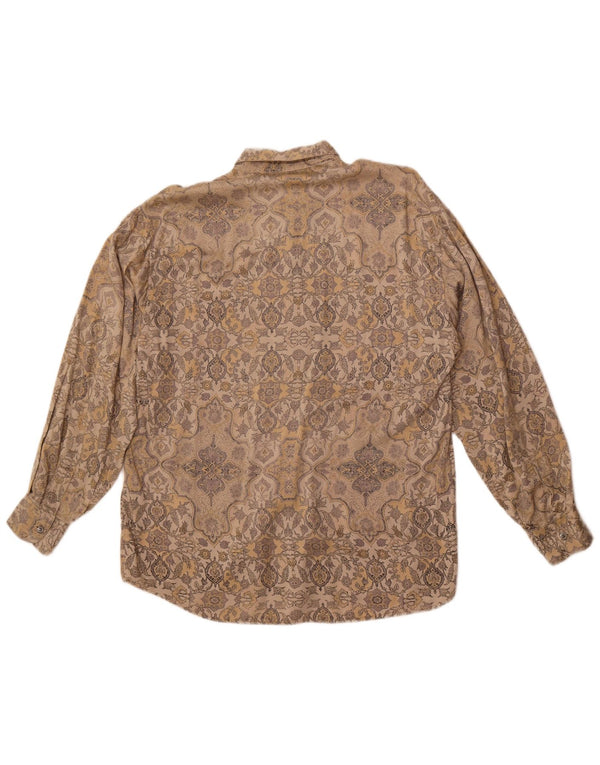 SONO. & Company Camicia Uomo Large Marrone Paisley Viscosa