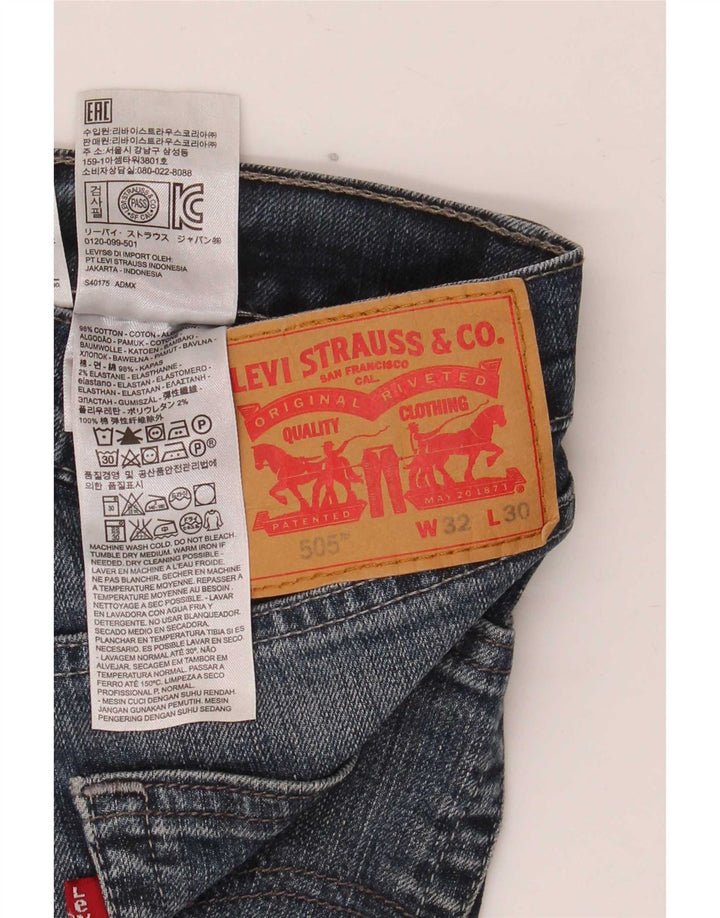 Levi's Uomo 505 Jeans dritti W32 L30 Cotone Blu