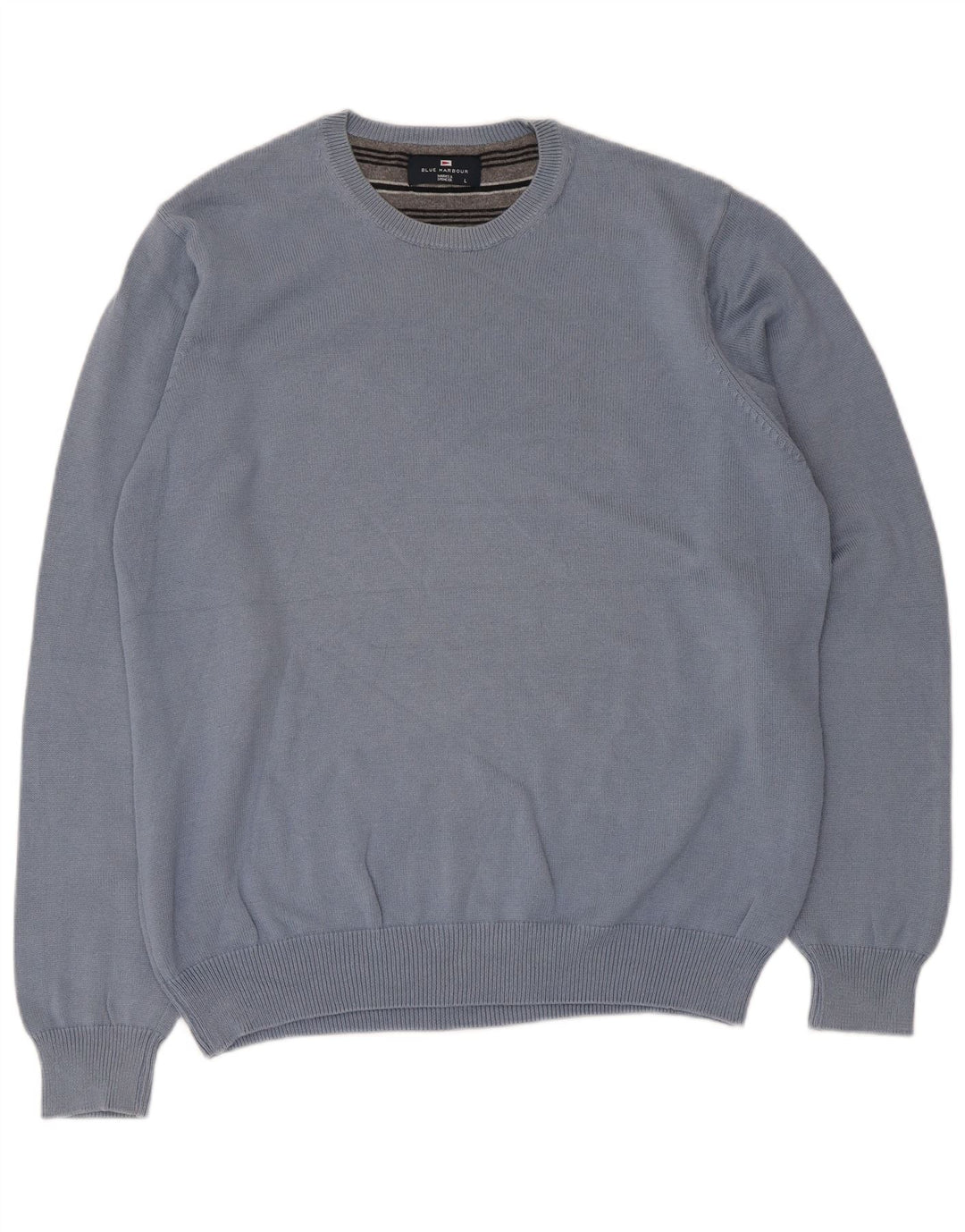 Marks & Spencer maglione da uomo girocollo blu Harbour di grandi dimensioni in cotone