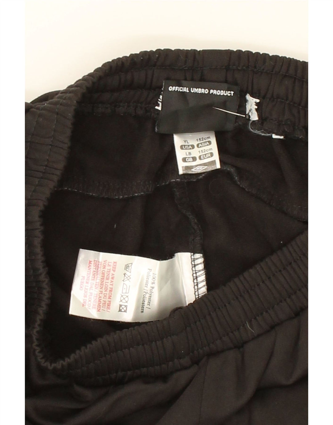 UMBRO Boys Tracksuit Trousers 11-12 Years  Black Polyester Vintage Umbro and Second-Hand Umbro from Messina Hembry 