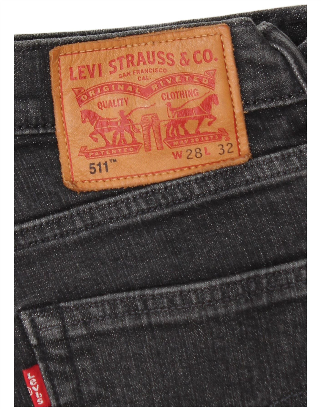 Jeans Levi's Uomo 511 Slim W28 L32 Cotone Nero