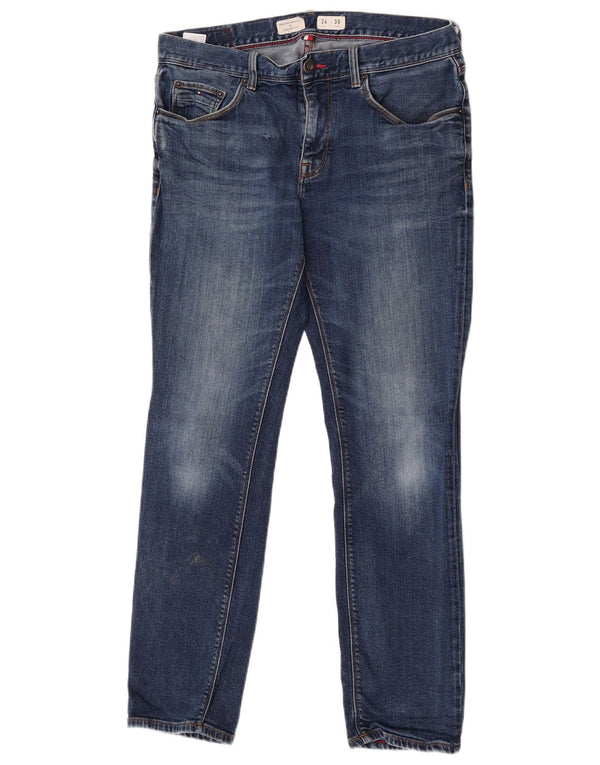 Jeans dritti Denton da uomo Tommy Hilfiger W34 L30 cotone blu