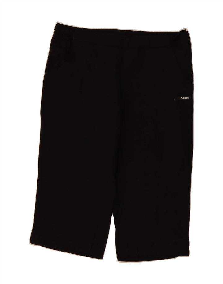 ADIDAS Womens Bermuda Shorts UK 14 Medium  Black Cotton Vintage Adidas and Second-Hand Adidas from Messina Hembry 