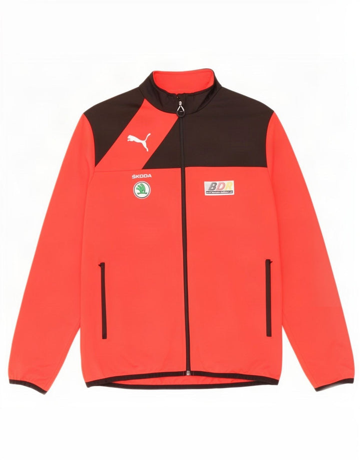 Giacca da tuta grafica Puma Deutshland da uomo, colore rosso medio