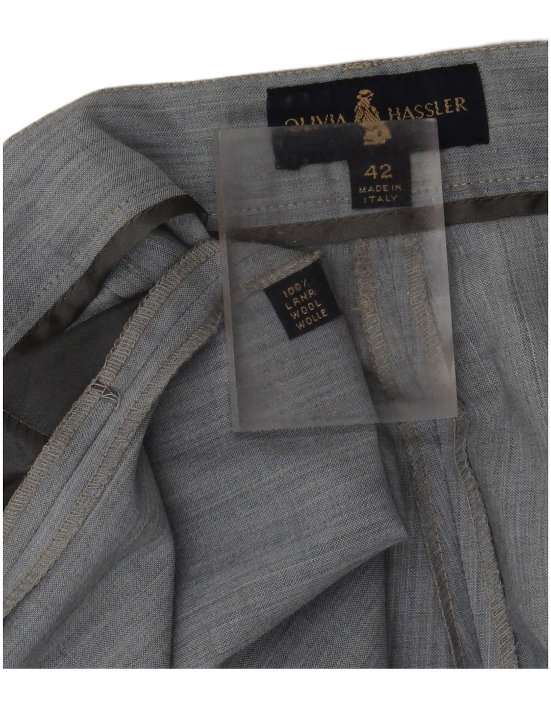 Pantaloncini casual a vita alta da donna Olivia Hassler IT 42 Medium W28 Blu Lana