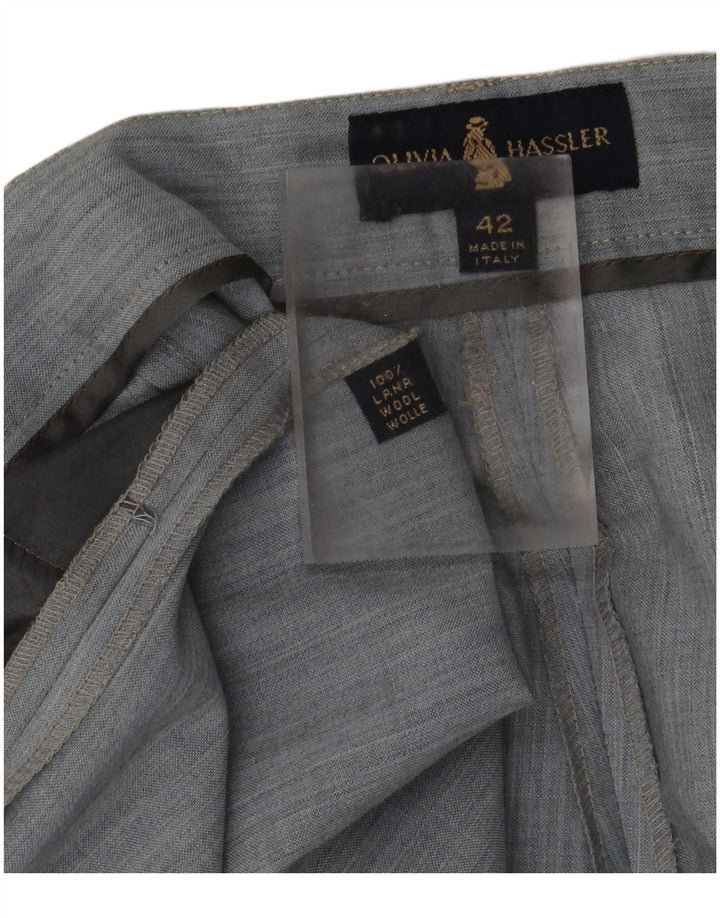 Pantaloncini casual a vita alta da donna Olivia Hassler IT 42 Medium W28 Blu Lana