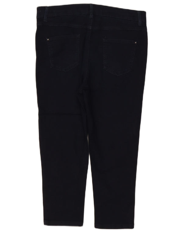 Jeans corti Marks & Spencer da donna UK 16 Large W34 L22 Blu navy