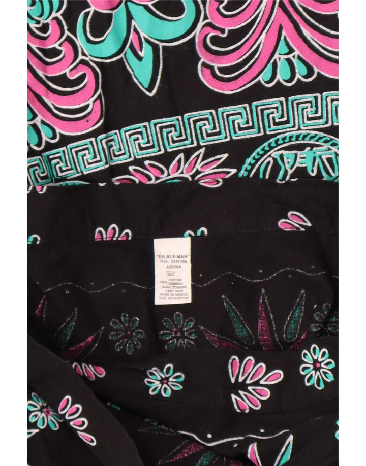 Gonna gypsy avvolgente da donna vintage W28 in cotone floreale medio multicolore