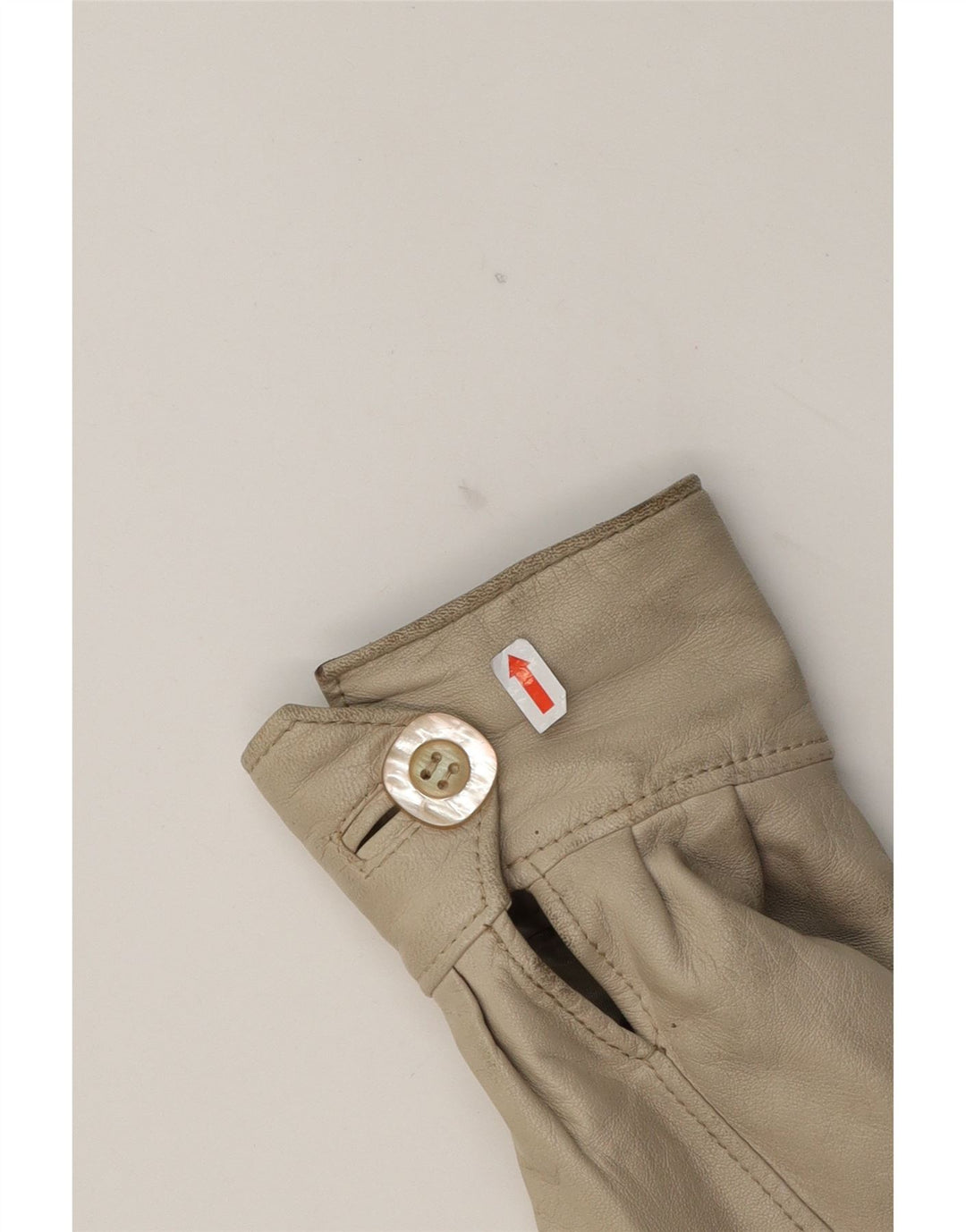 VINTAGE Womens Leather Jacket IT 50 XL Beige Leather Vintage Vintage and Second-Hand Vintage from Messina Hembry 