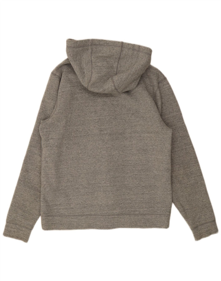 JACK WILLS Felpa con cappuccio e zip da uomo, grande, in cotone chiazzato grigio