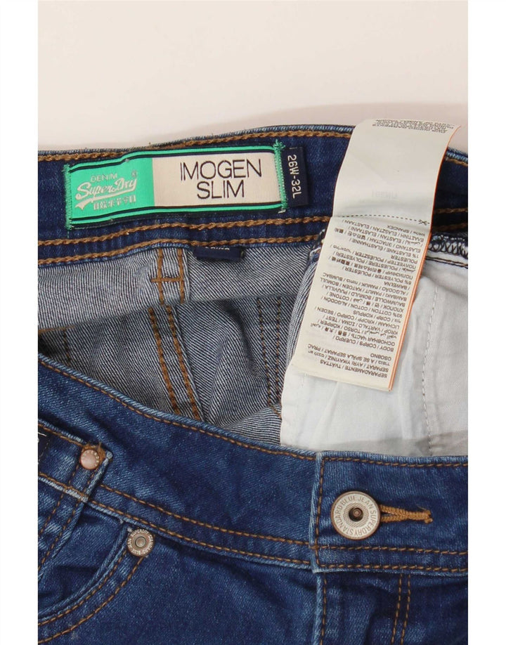 Jeans Superdry Imogen Slim da donna W26 L32 cotone blu