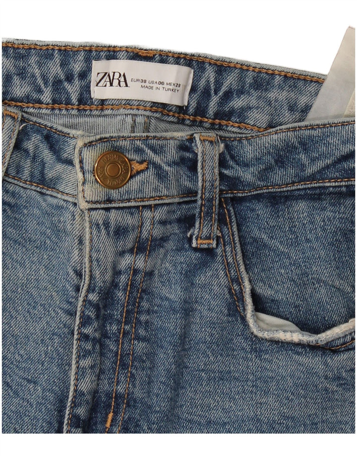 Jeans slim da donna Zara EU 38 piccoli W28 L26 blu