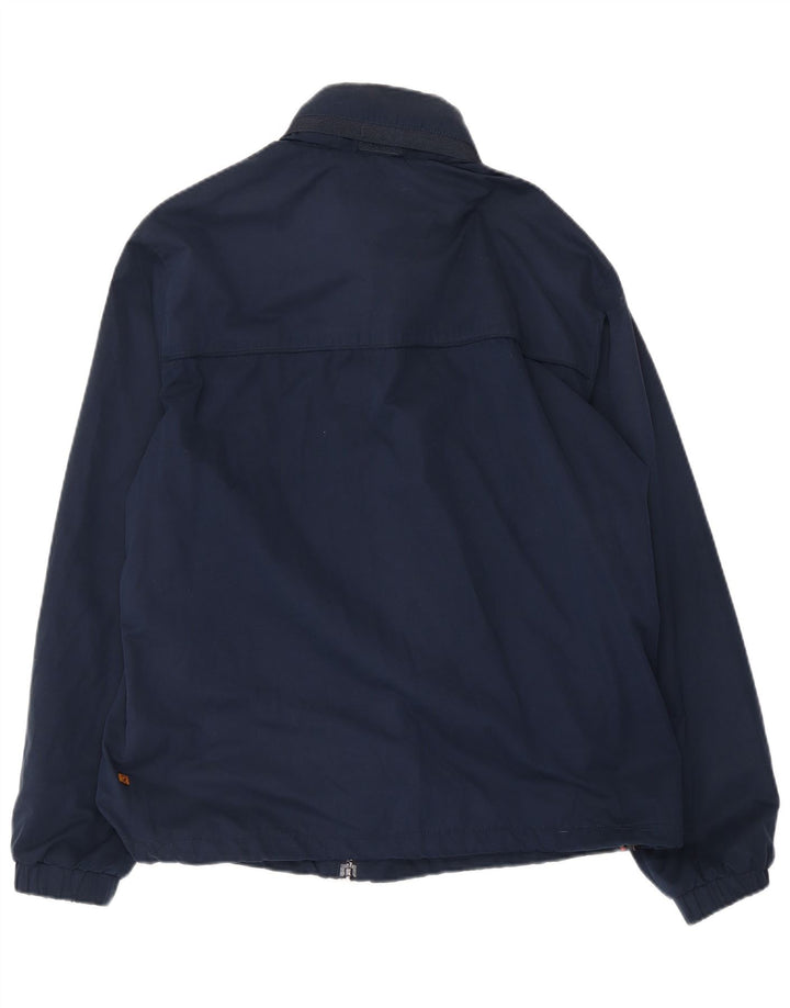 Giacca antipioggia da uomo con cappuccio Farah UK 40 Large Blu Navy