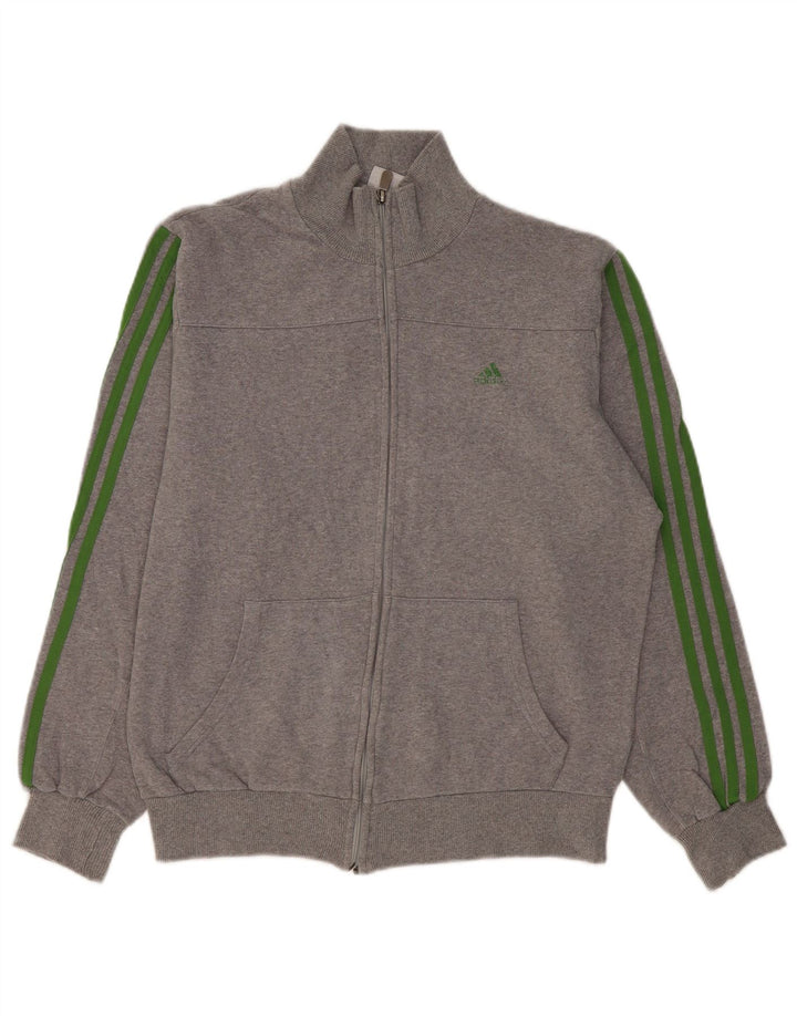 Giacca da tuta da uomo ADIDAS UK 40/42 Cotone screziato grigio medio