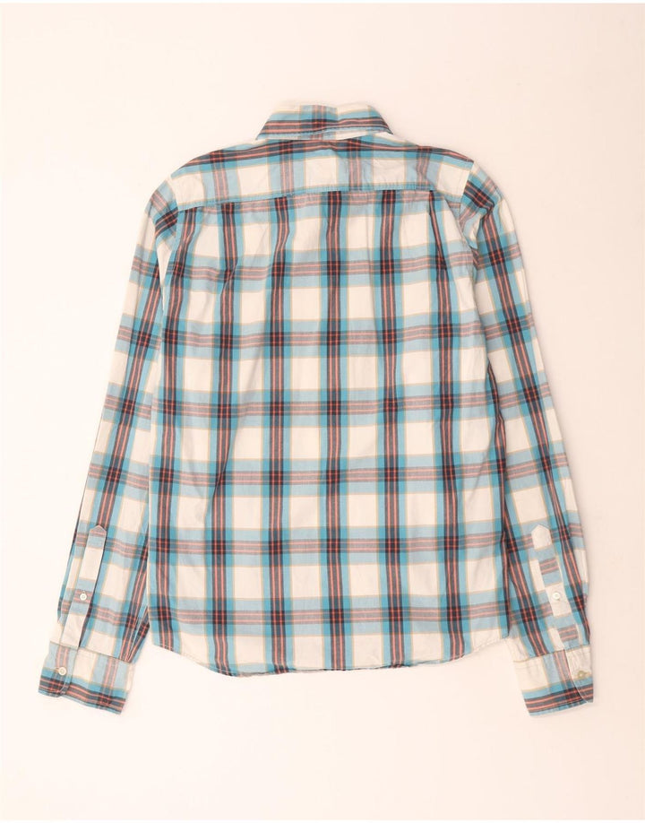 Camicia Hollister da uomo XL in cotone a quadri blu