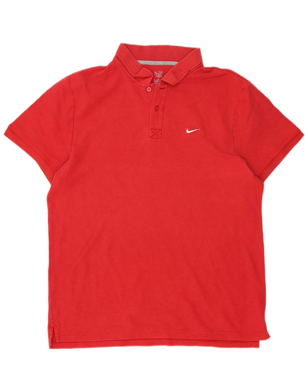 Polo Nike Uomo UK 46/48 XL Rosso Cotone