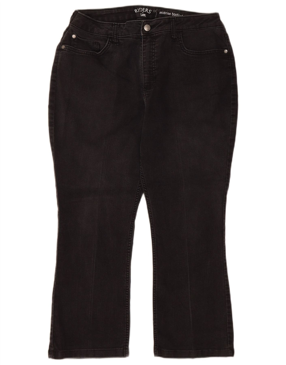 Jeans LEE Riders da donna a vita media con taglio bootcut US 14 XL W32 L24 Nero