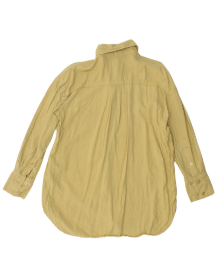 Camicia oversize da donna ZARA UK 6 XS Lino giallo