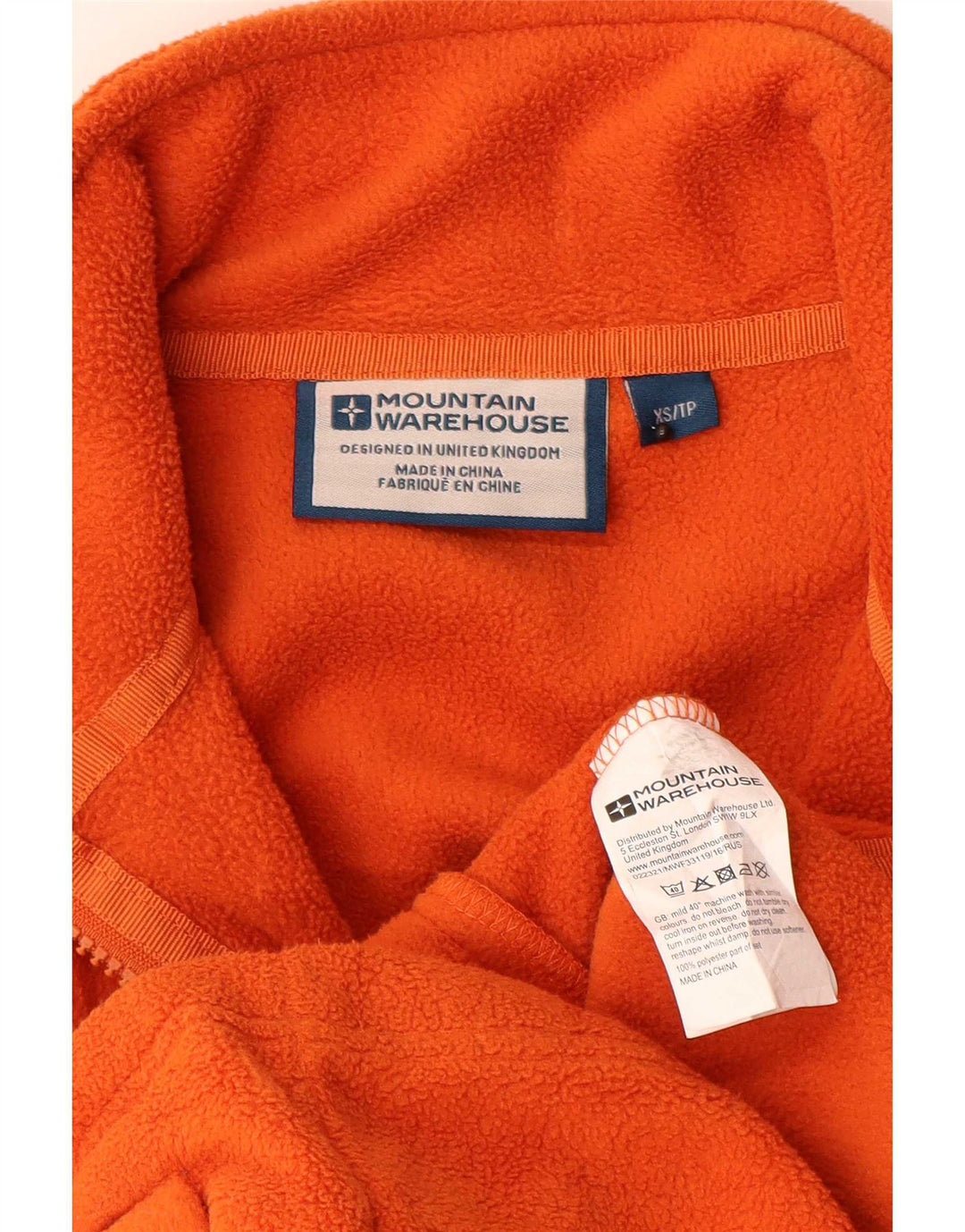 Giacca in pile foderata da uomo Mountain Warehouse UK 34 XS poliestere arancione