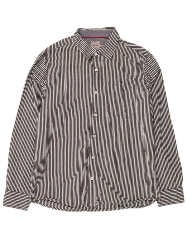 Camicia da uomo FAT FACE XL in cotone gessato grigio