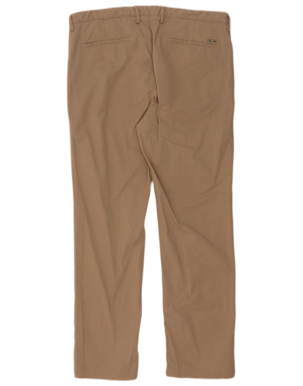 Pantaloni chino dritti da uomo Hugo Boss IT 50 Large W34 L29 Cotone beige