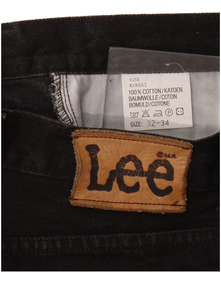 Jeans dritti da uomo Lee Kansas W32 L30 cotone nero