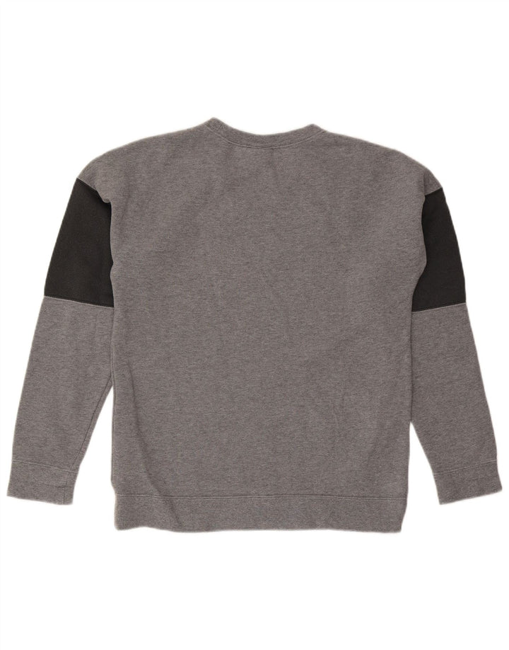 Felpa con grafica Nike da uomo, piccola, in cotone color block grigio