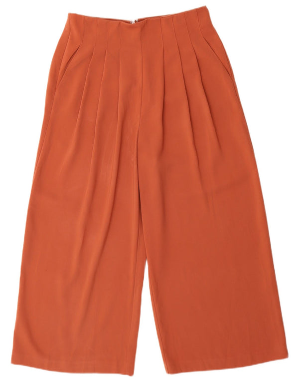 Pantaloni corti da donna con gamba larga Topshop UK 10 piccoli W28 L25 arancione