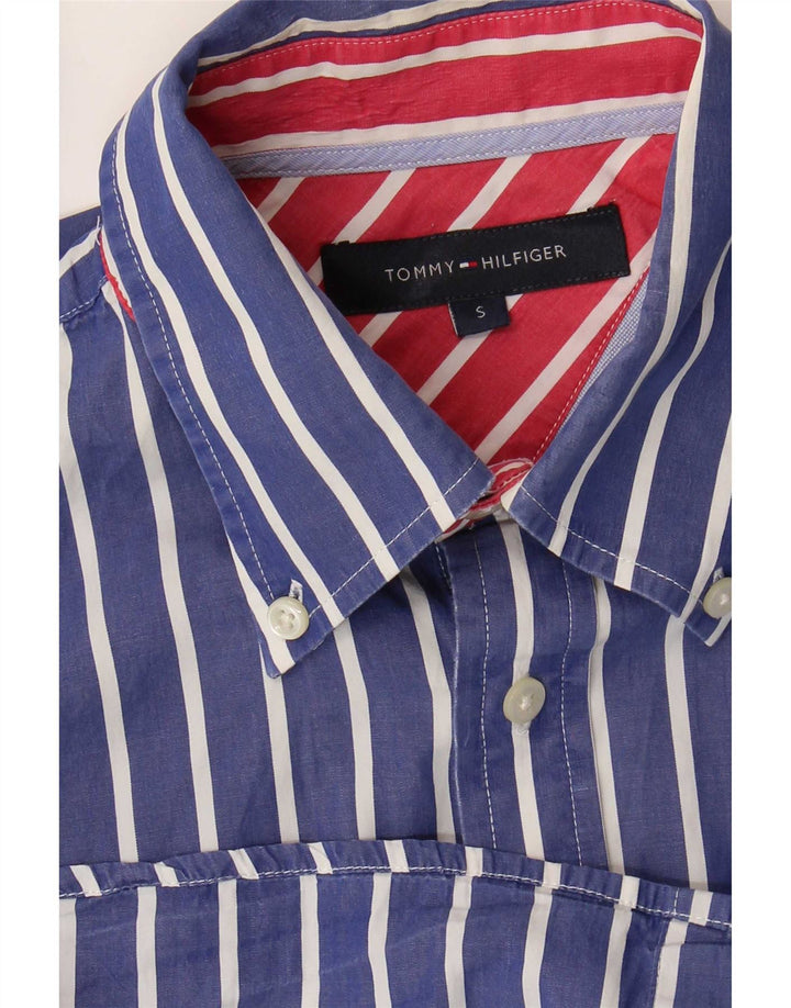 Camicia da uomo Tommy Hilfiger piccola a righe blu