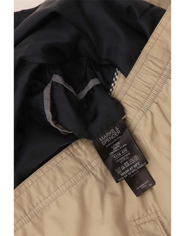 Giubbotto bomber da uomo Marks & Spencer UK 40 Large Beige Poliestere