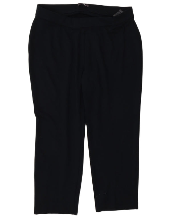 Pantaloni casual dritti da donna Marks & Spencer UK 18 XL W38 L25 Blu navy