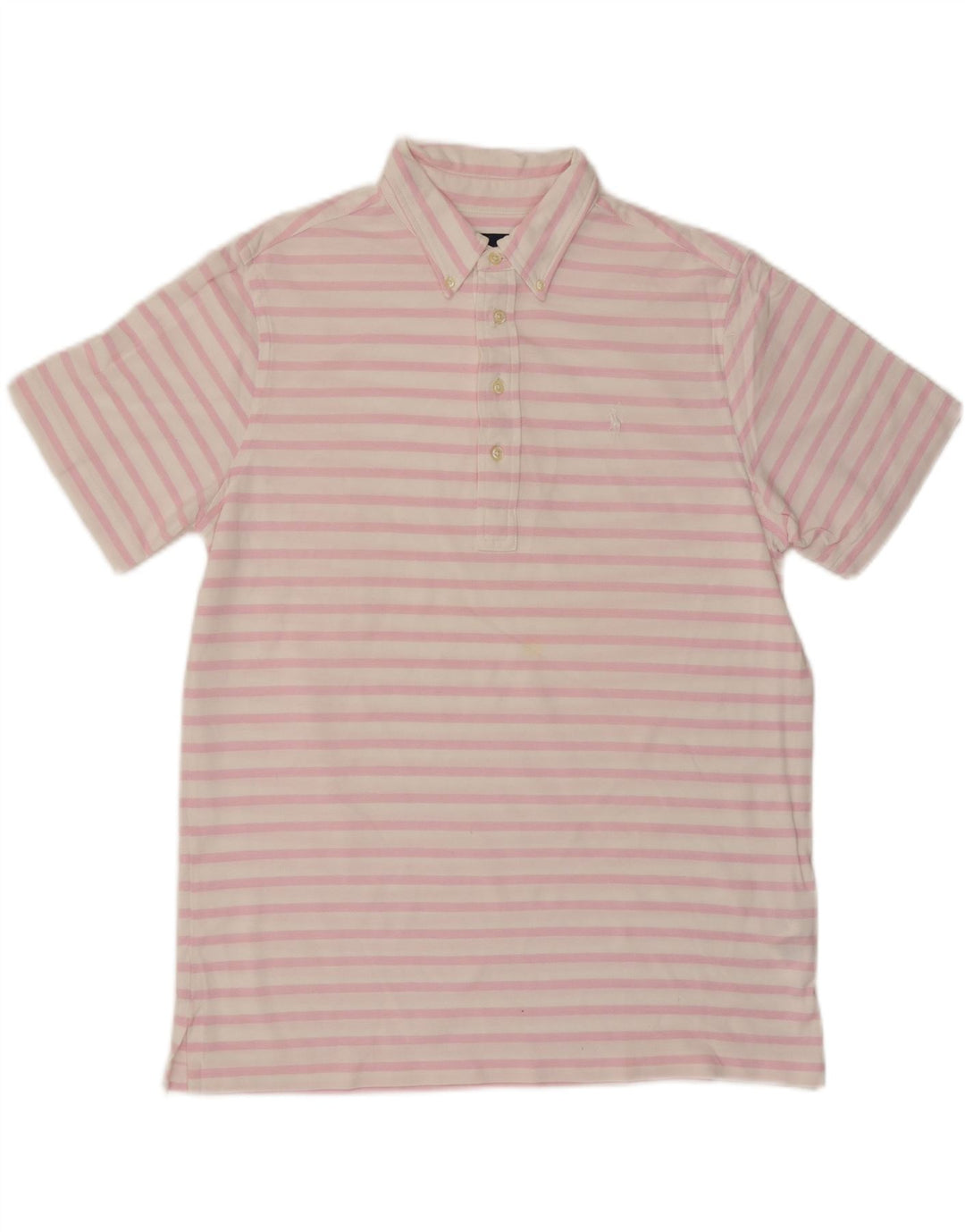 RALPH LAUREN Polo da uomo in maglia Oxford in cotone a righe rosa medio