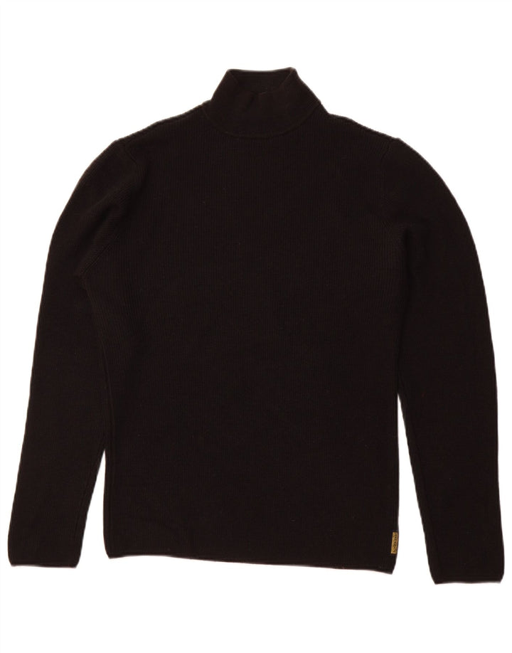 ARMANI JEANS Maglione da uomo con collo alto in lana nera media